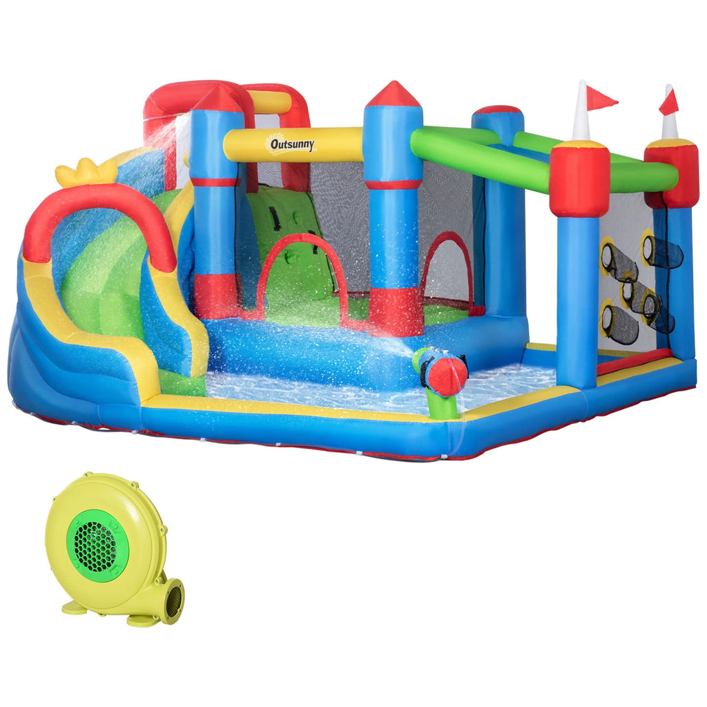 6-in-1 Inflatable Water Slide Bounce House N684