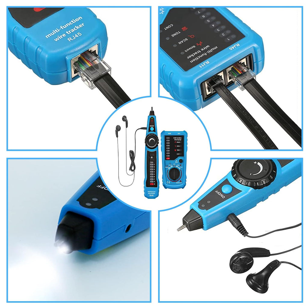 RJ11 RJ45 Cable Tester Toner Ethernet LAN Tester, Pack of 2 C753