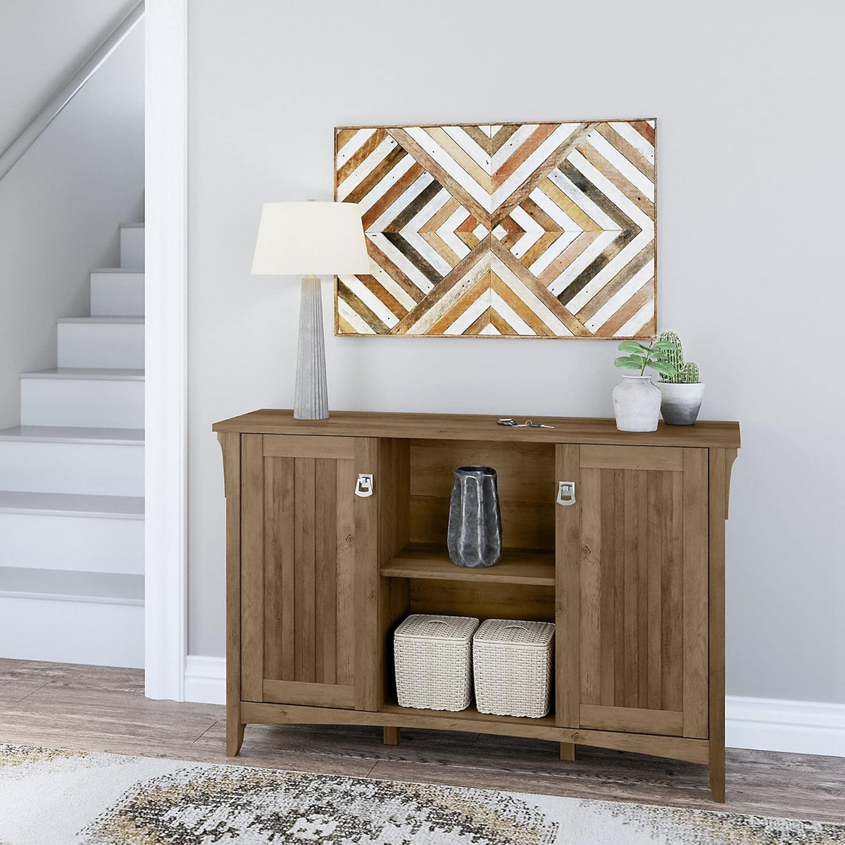 Reclaimed Pine Accent Storage Cabinet with Doors D495732