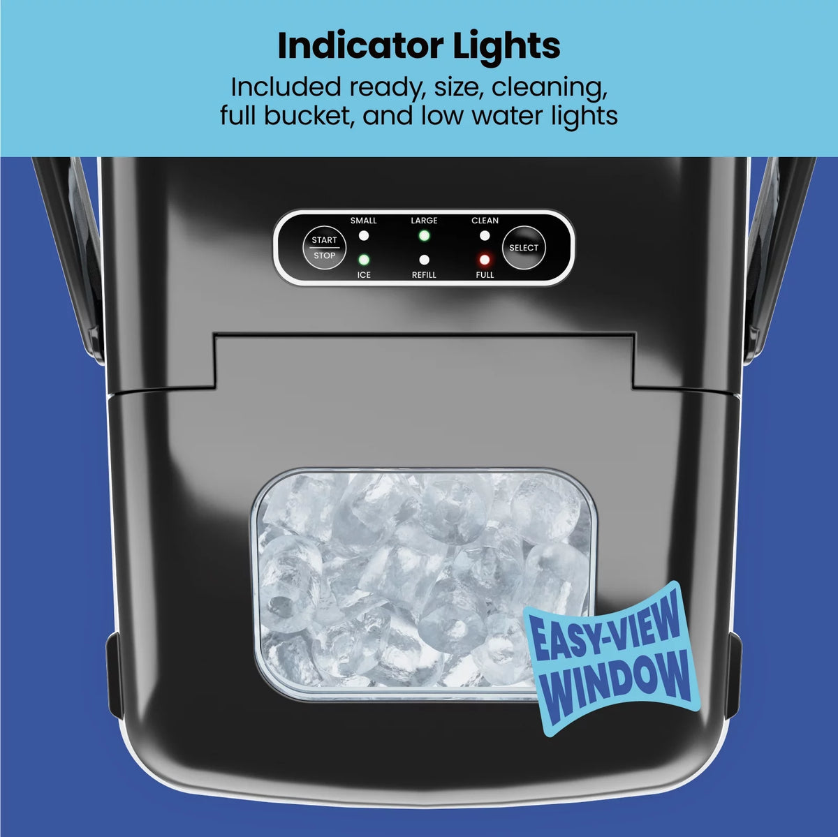 Countertop Bullet Ice Machine 1.3lb Capacity Stainless Steel P437205