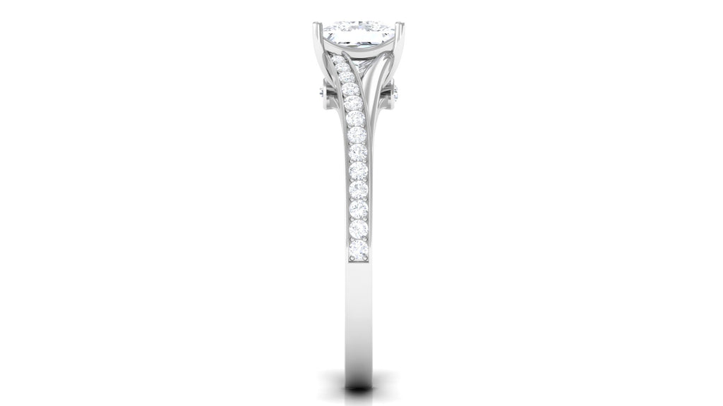 Princess Cut Moissanite Solitaire Engagement Ring (1.25 CT) 925 Sterling Silver J1075