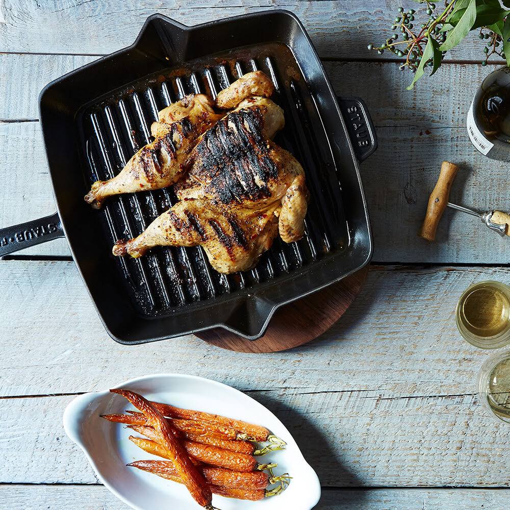 Matt Black Square Grill Pan I195246