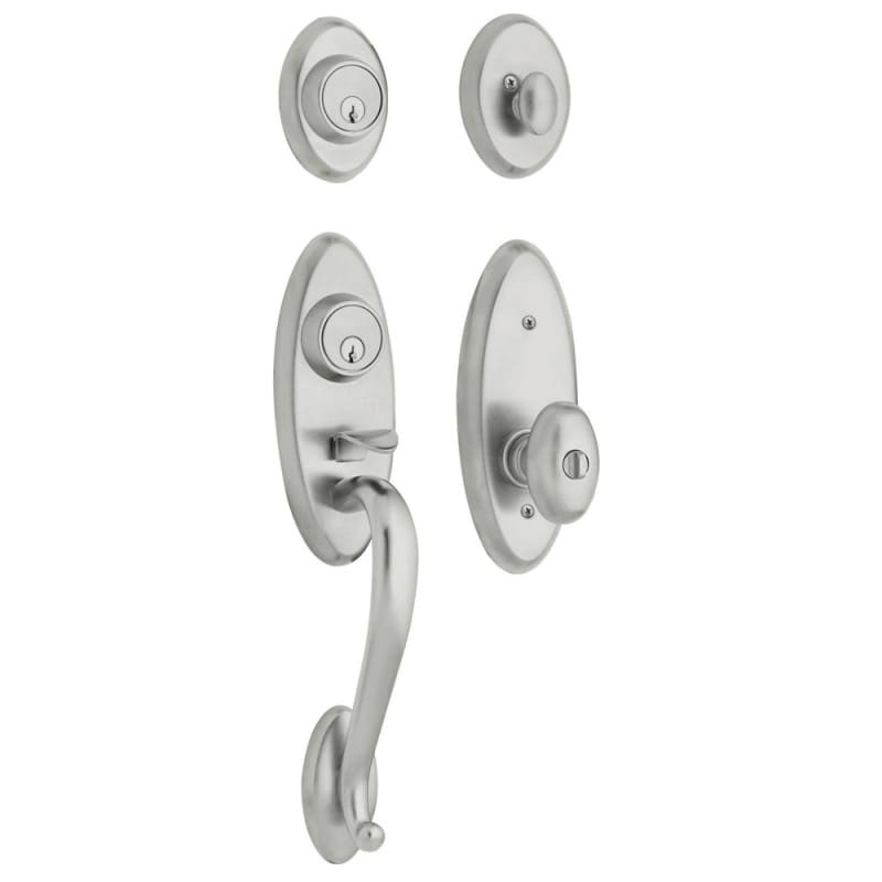Two-Point Lock Double Cylinder Handleset Satin Chrome Y54294
