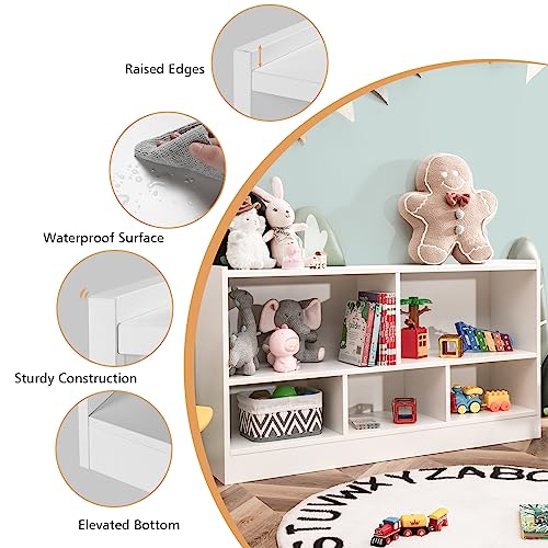 Wooden 5-Section Toy Storage Organizer F98151