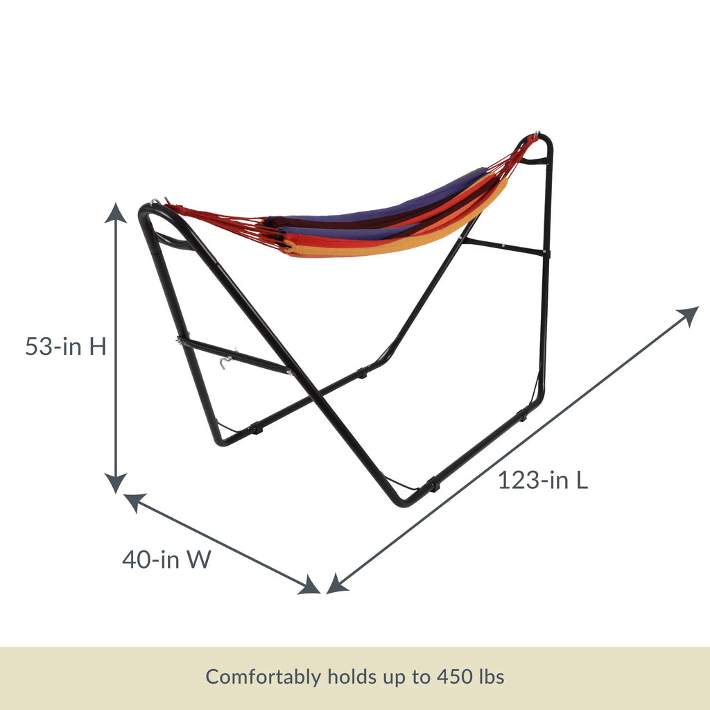 Tropical Stripe Hammock and Frame W2277