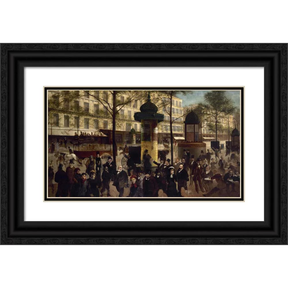 Black Ornate Wood Framed Museum Art Print F954