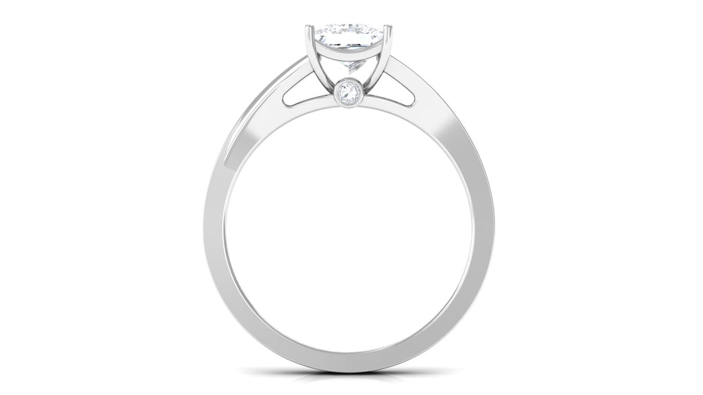 Princess Cut Moissanite Solitaire Engagement Ring (1.25 CT) 925 Sterling Silver J1075