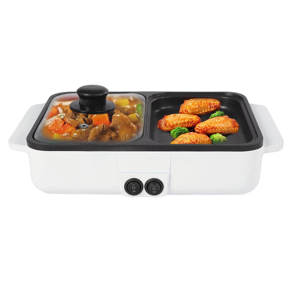 2 in 1 Non-Stick Electric Hot Pot and BBQ Grill E571