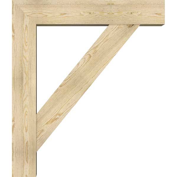 8x22W x 38x22D x 44x22H Douglas Fir Bracket with Offset Brace R3614