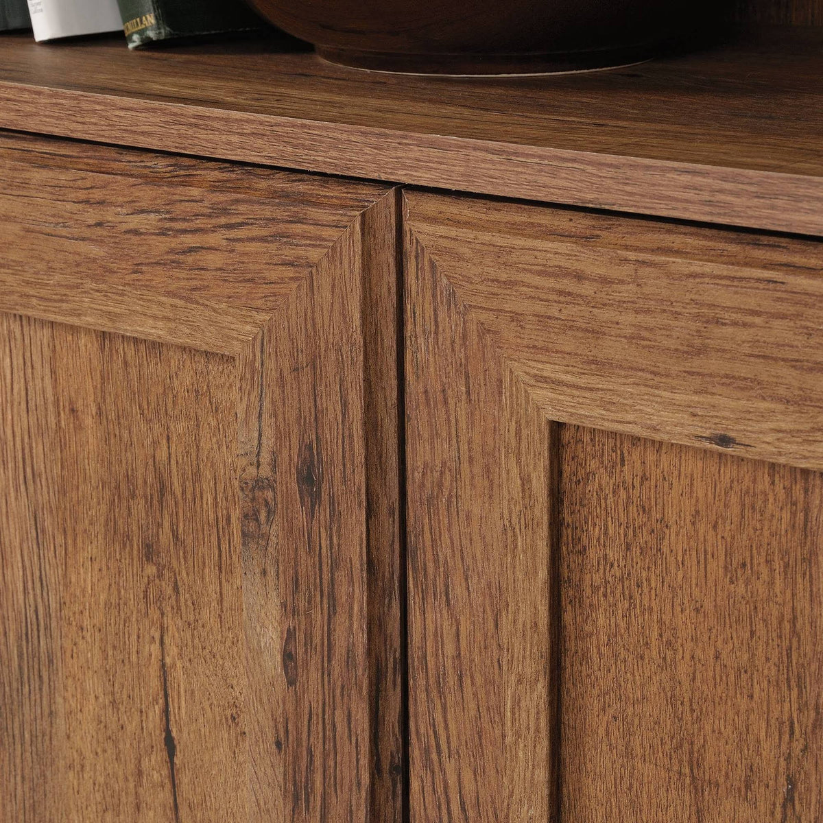 5-Shelf Bookcase with Doors in Vintage Oak E14240
