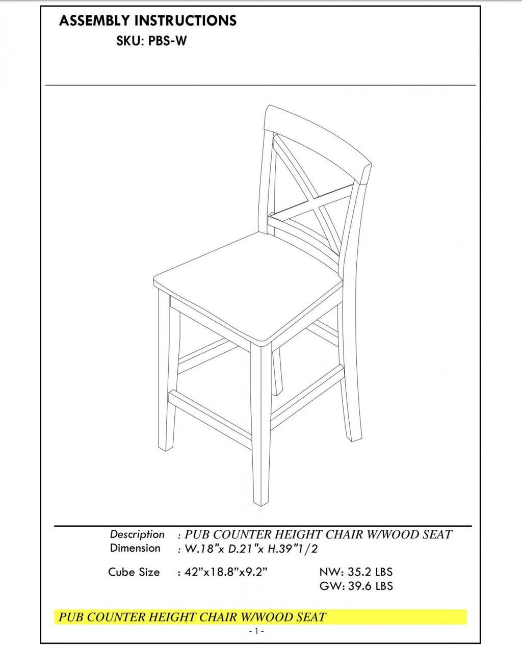 5 Piece Counter Height Table Set with 4 Chairs L616163