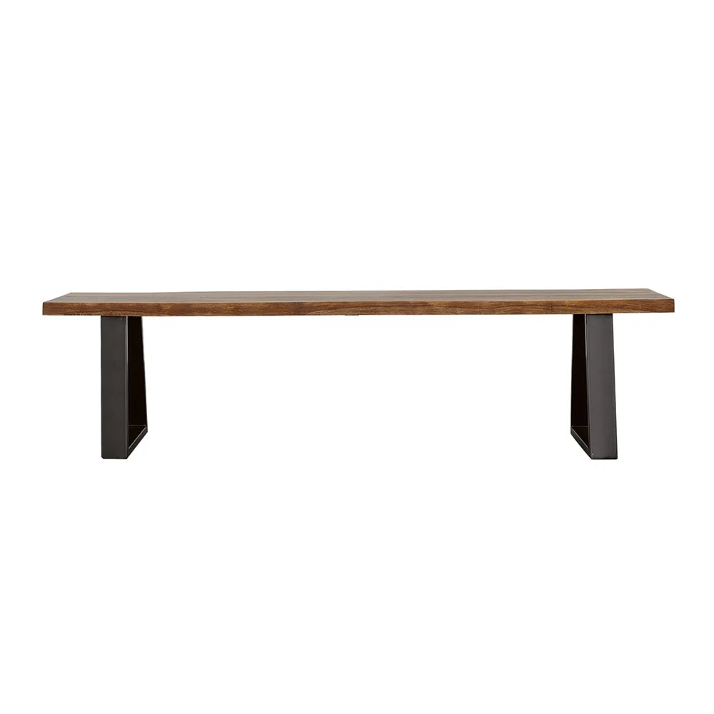 Grey Sheesham and Black Dining Bench M97339
