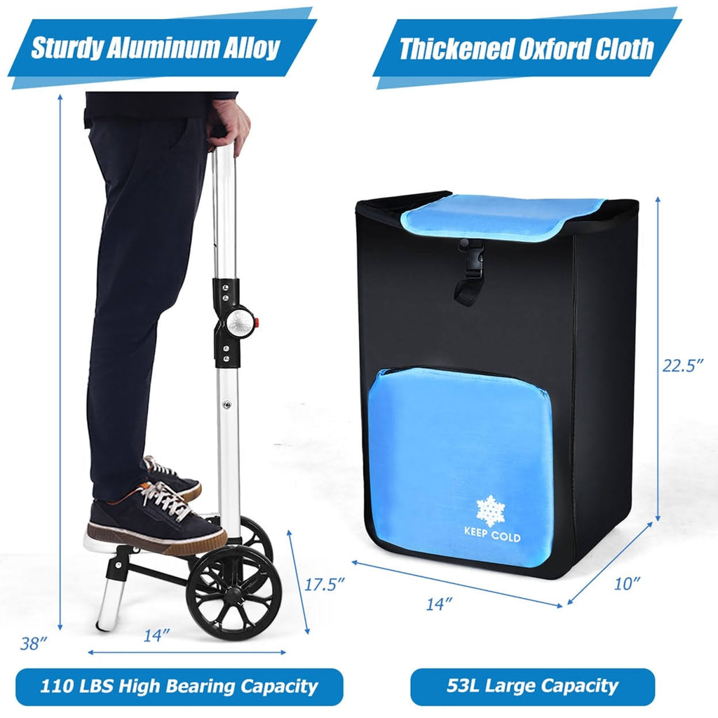 Folding Utility Cart with Removable Bag X54757