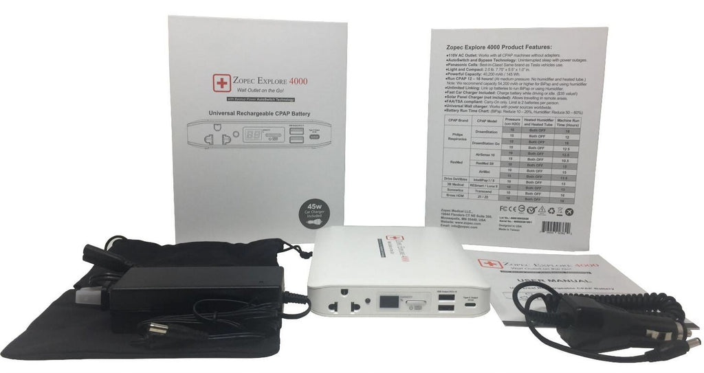Travel CPAP Battery with Car Charger F34701