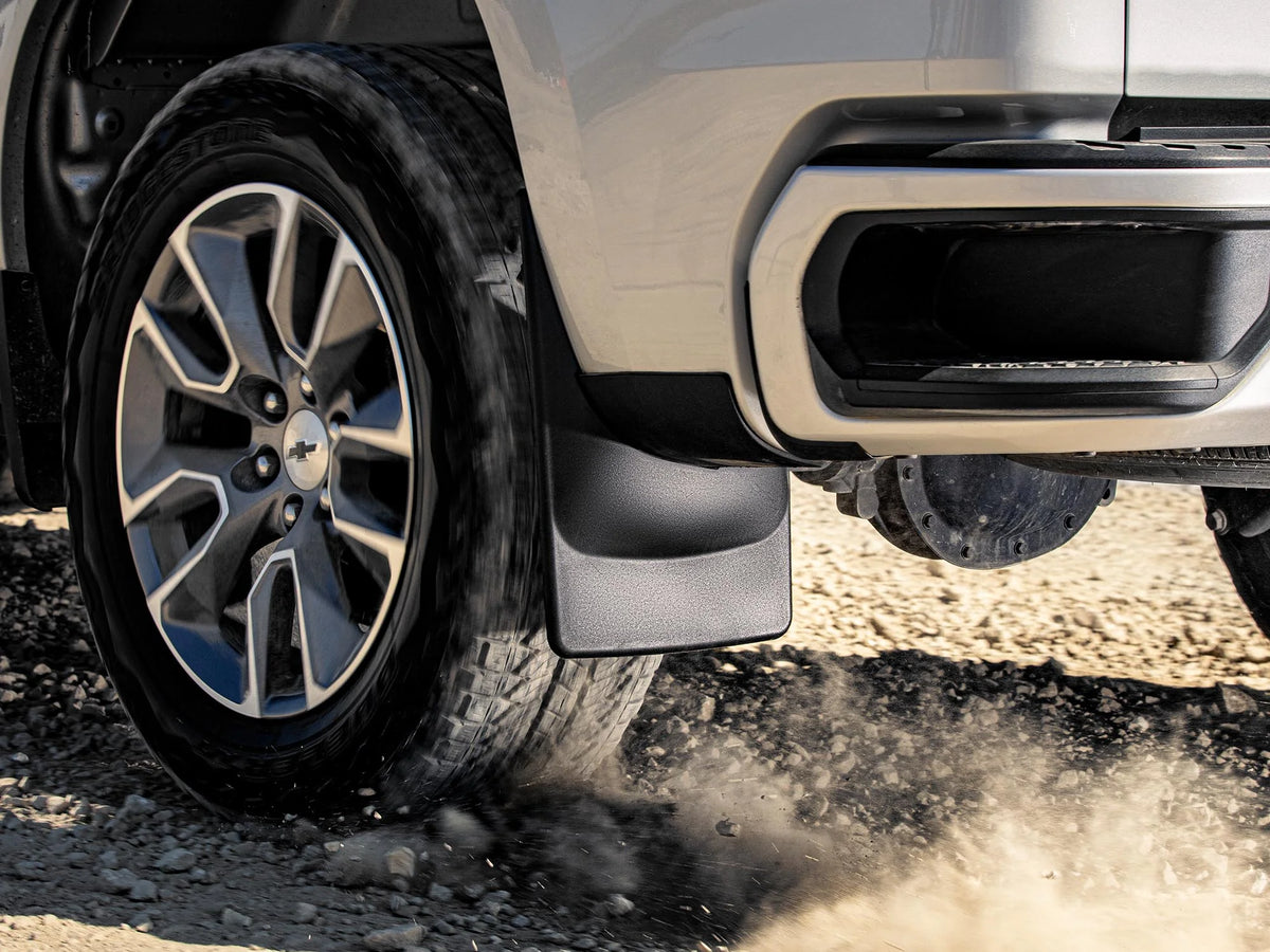 Black Splash Guard MudFlaps for 2013-2016 GMC Acadia, Front & Rear Set X9739