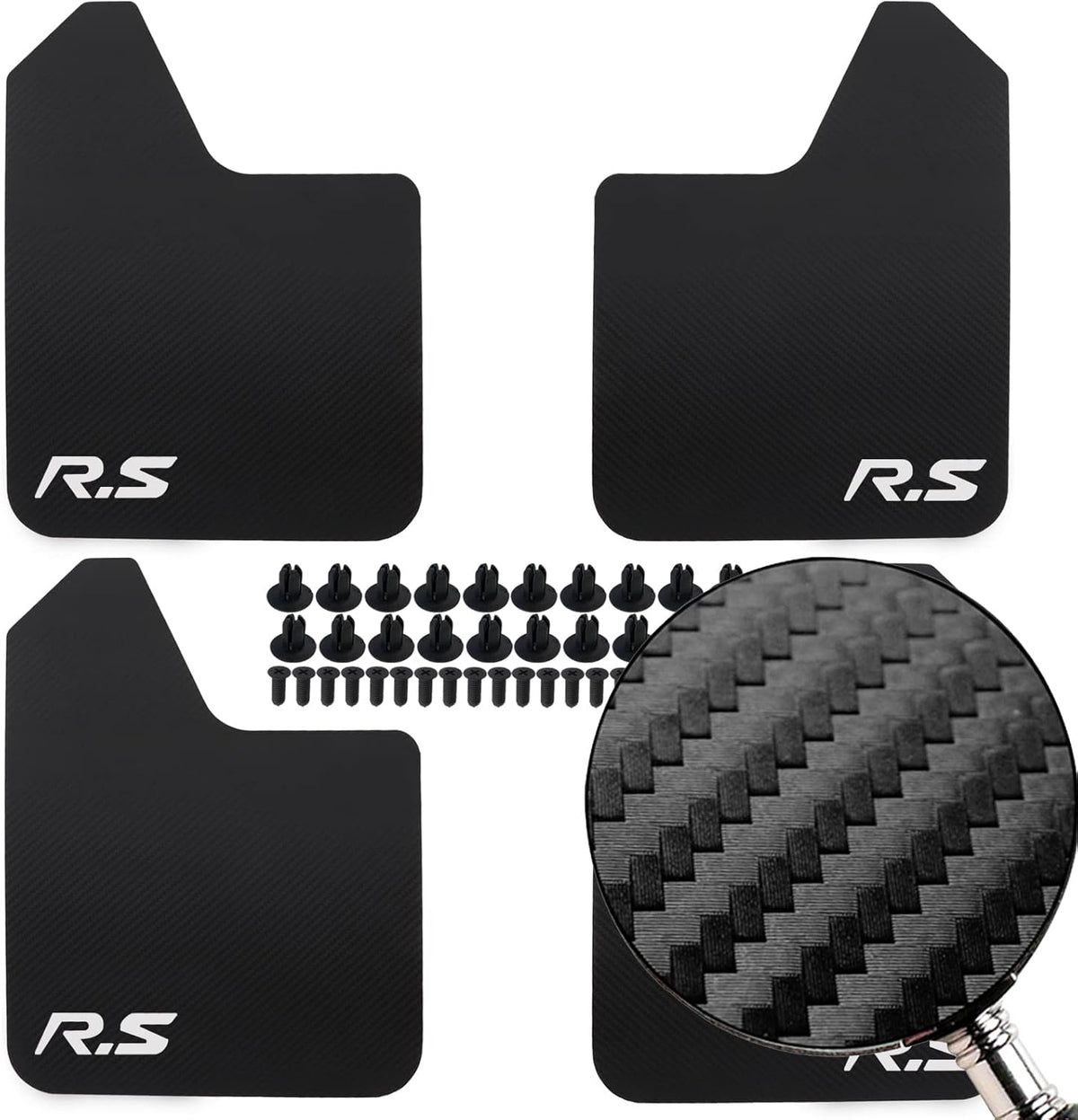 Red Universal Mud Flaps with Hardware Pack of 2 S470