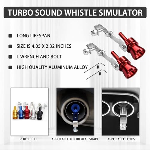 2PCS Aluminum Alloy Exhaust Turbo Whistle V12548