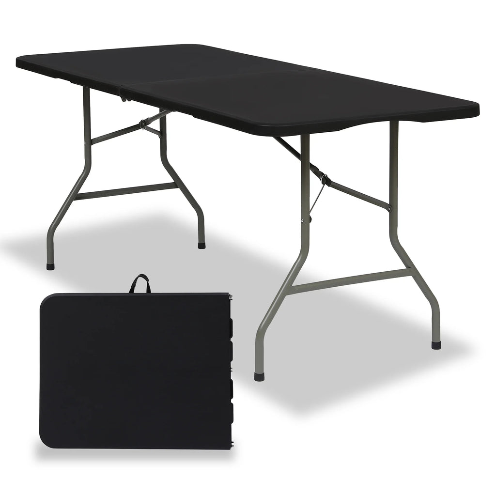 6ft Black Folding Plastic Table N27217