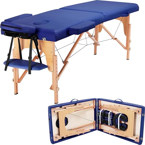 Portable Foldable Adjustable Massage Table 24 inch Black V268257