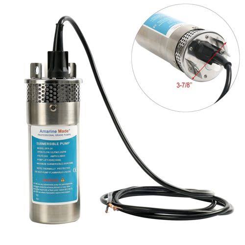 24V Stainless Shell Submersible 3.2GPM Deep Well Water DC Pump F355