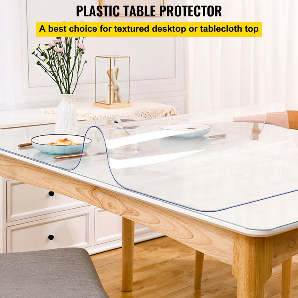 36x60" PVC Waterproof Transparent Tablecloth F822
