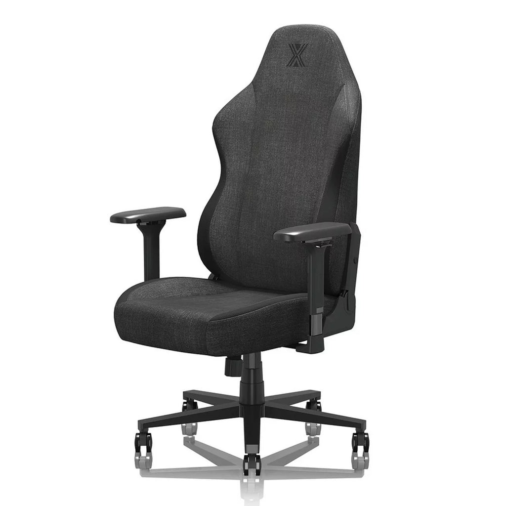 Black Fabric Ergonomic Gaming Chair with Lumbar Support W8235