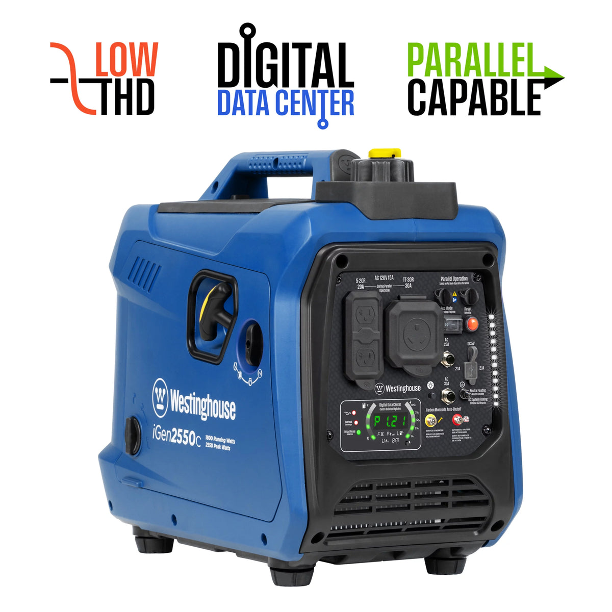Gas Powered Portable Inverter Generator with CO Sensor H8369