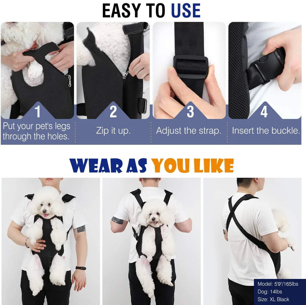 Pet Carrier Backpack Travel Bag for Small Medium Dogs Cats Puppies H750696