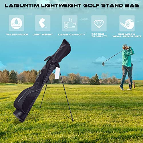 Lightweight Mini Golf Stand Bag with Rain Cover and Removable Padded Shoulder Strap G170