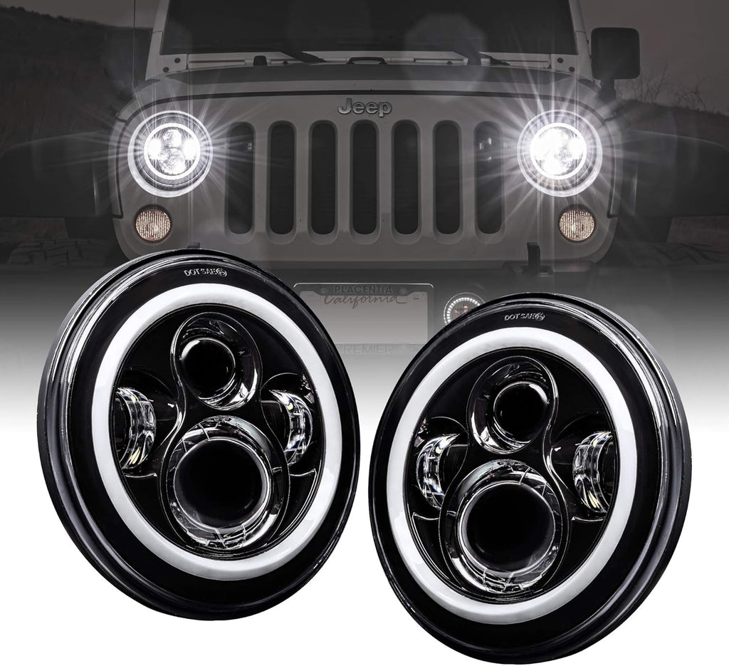 7 Round LED Headlights and Fog Lights R225