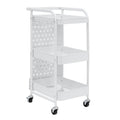 3-Tier Metal Utility Cart - White R3129