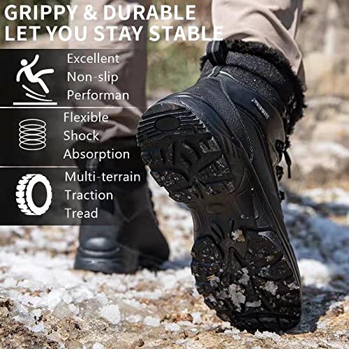 Men's Waterproof Hiking Boots Mid Top Ankle Boots P901