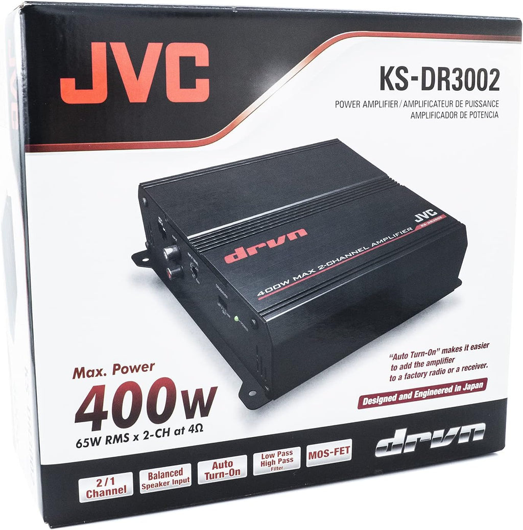 2-Channel Car Amplifier 400 Watts Class A/B Bridgeable H838479
