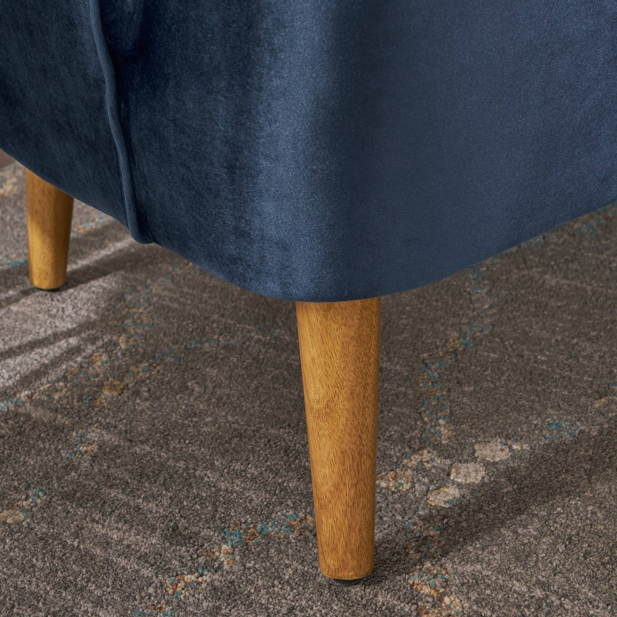 Modern Velvet Club Chairs, Set of 2, Cobalt Blue U144