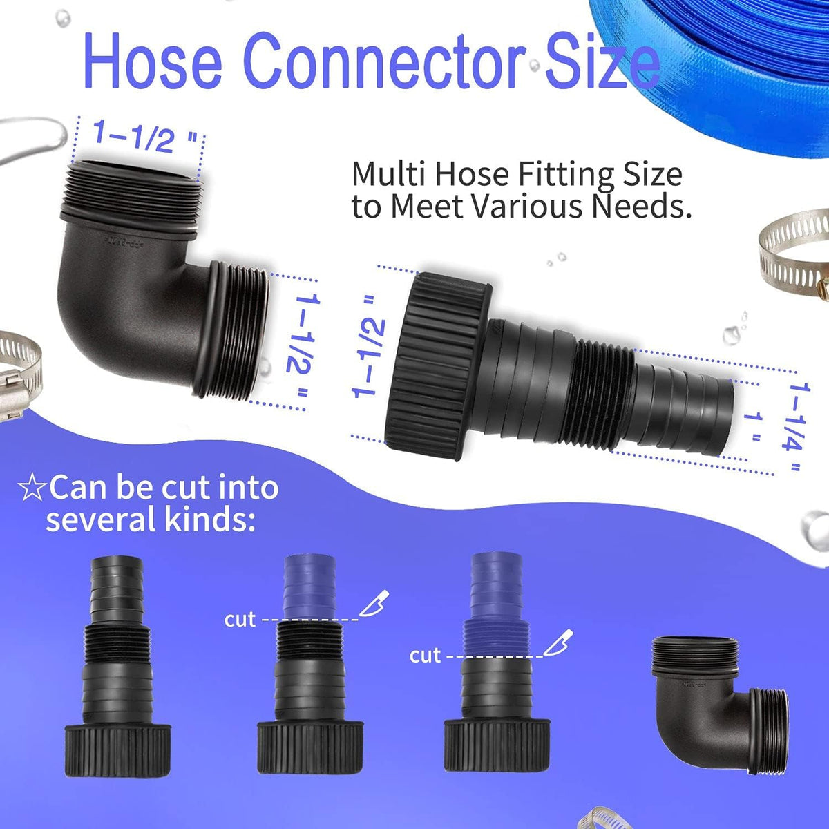 3 in 1 Submersible Pump 1/2HP 400W 2905GPH with Float Switch L80144