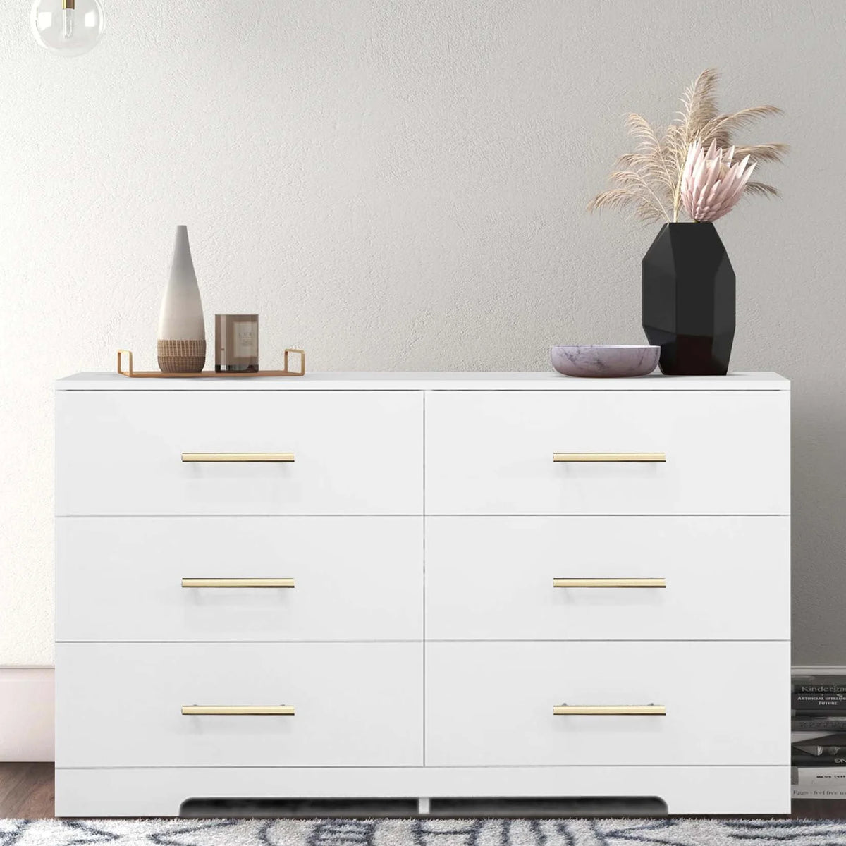 Black 6 Drawer Dresser I57985