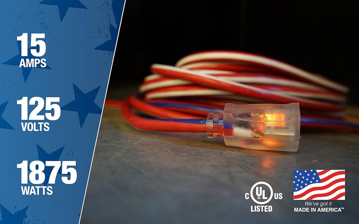 12/3 100-Feet Water Resistant Extension Cord O218