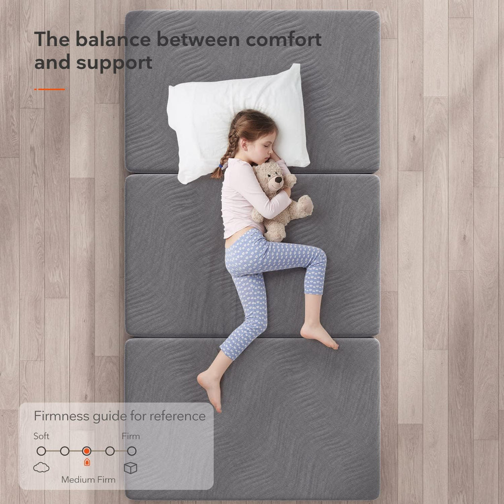 Folding Mattress Twin XL Size 4-Inch with Carry Bag H2108