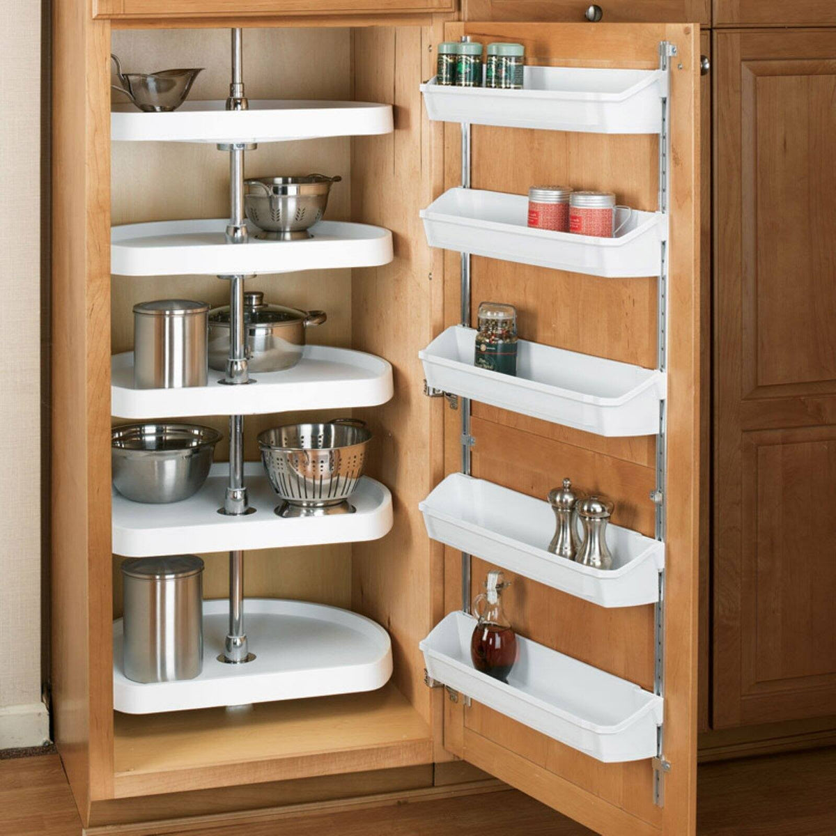 White 5 Shelf Pantry Lazy Susan Z3414