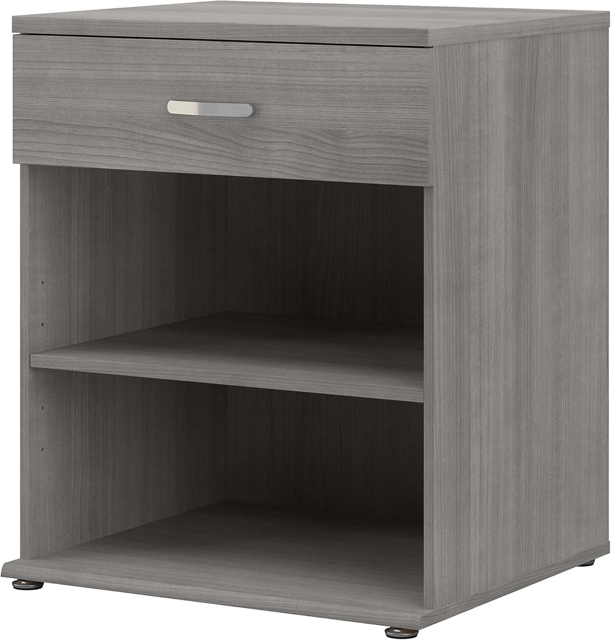 Platinum Gray Floor Storage Cabinet with Drawer and Shelves C32669