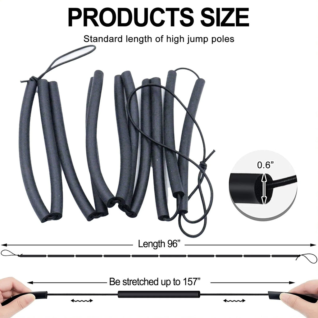 High Jump Bungee Elastic Crossbar Foam Track rope C244