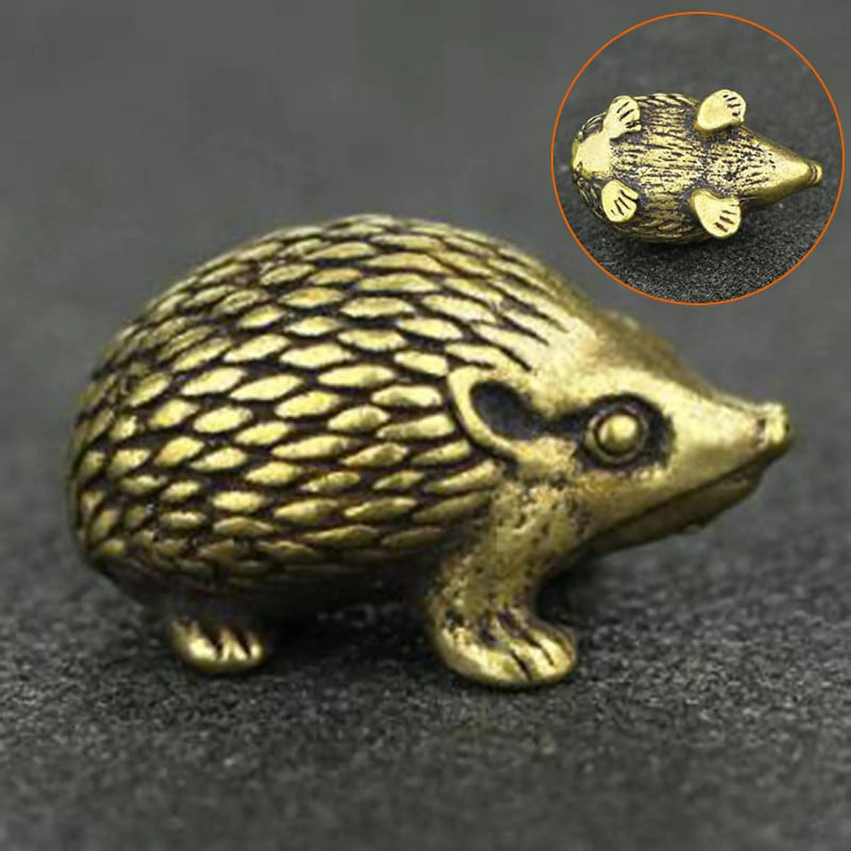 Brass Hedgehog Statue Home Decor Ornaments E73066