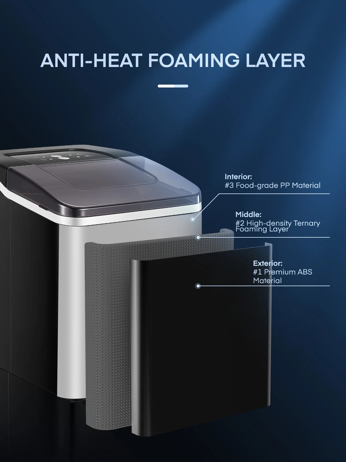 Countertop Ice Maker 2 Sizes Stainless Steel W4923