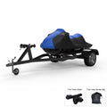Blue / Black All Weather Trailerable Jet Ski Cover with Trailer Straps and Storage Bag H5465