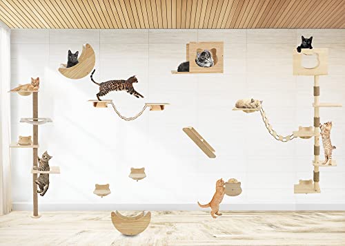 73 inch Cat Tree Wall Mounted Scratching Post V3668