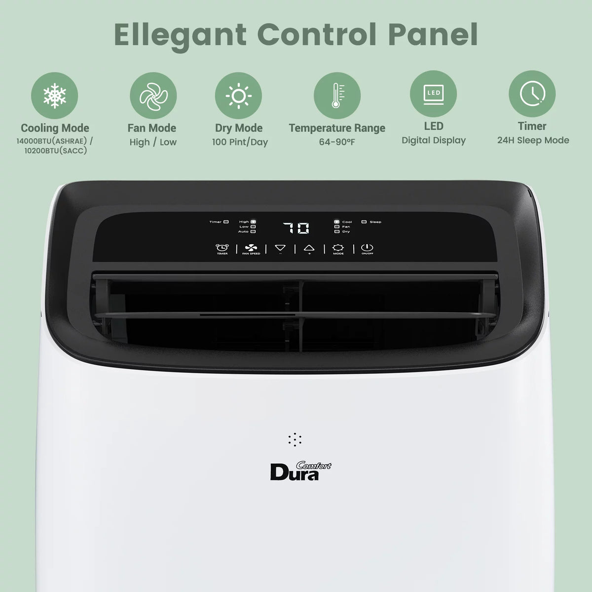 10200 BTU Portable Air Conditioner with Dehumidifier C798