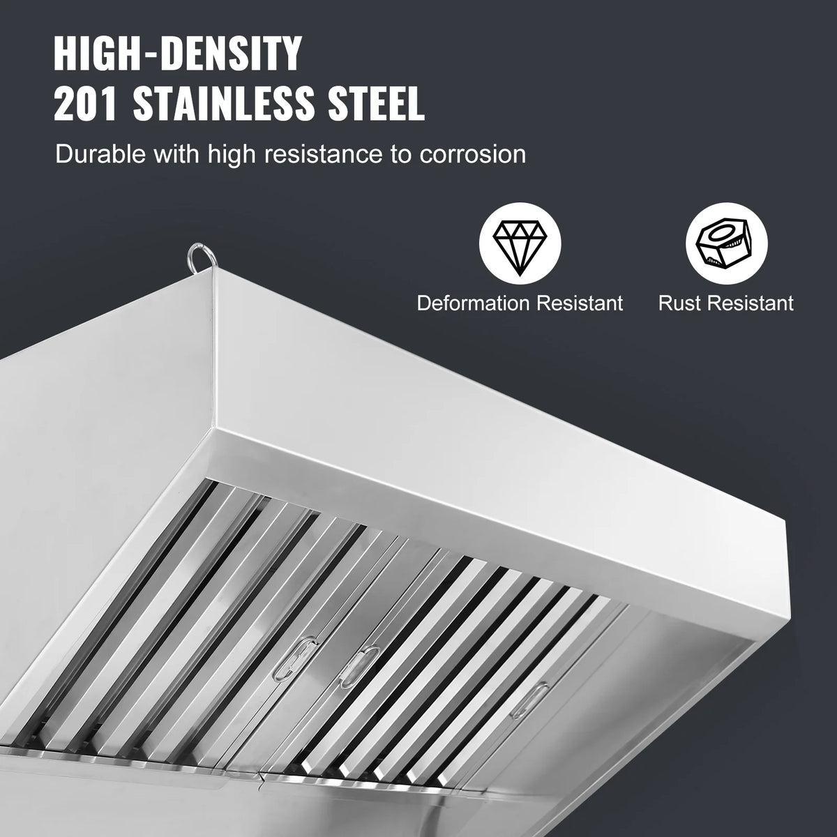 Commercial Exhaust Hood 5ft 201 Stainless Steel L454311