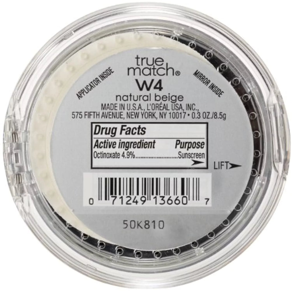 Compact Makeup, W4 Natural Beige, 0.3 Oz Y75571