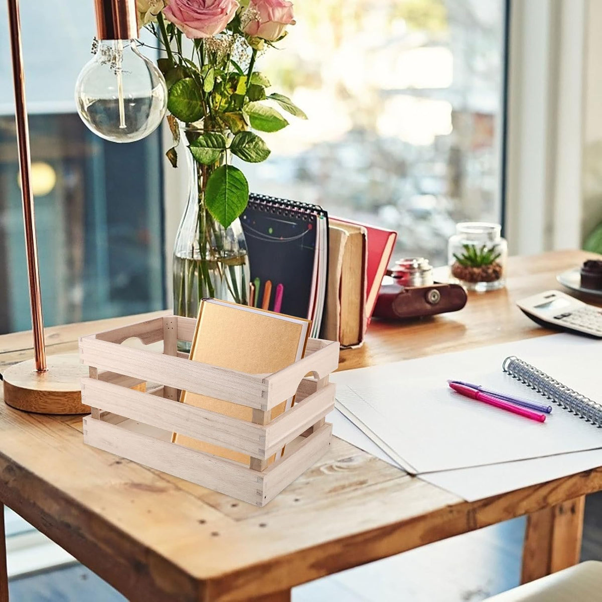 1pc Wooden Bamboo Storage Box I72704