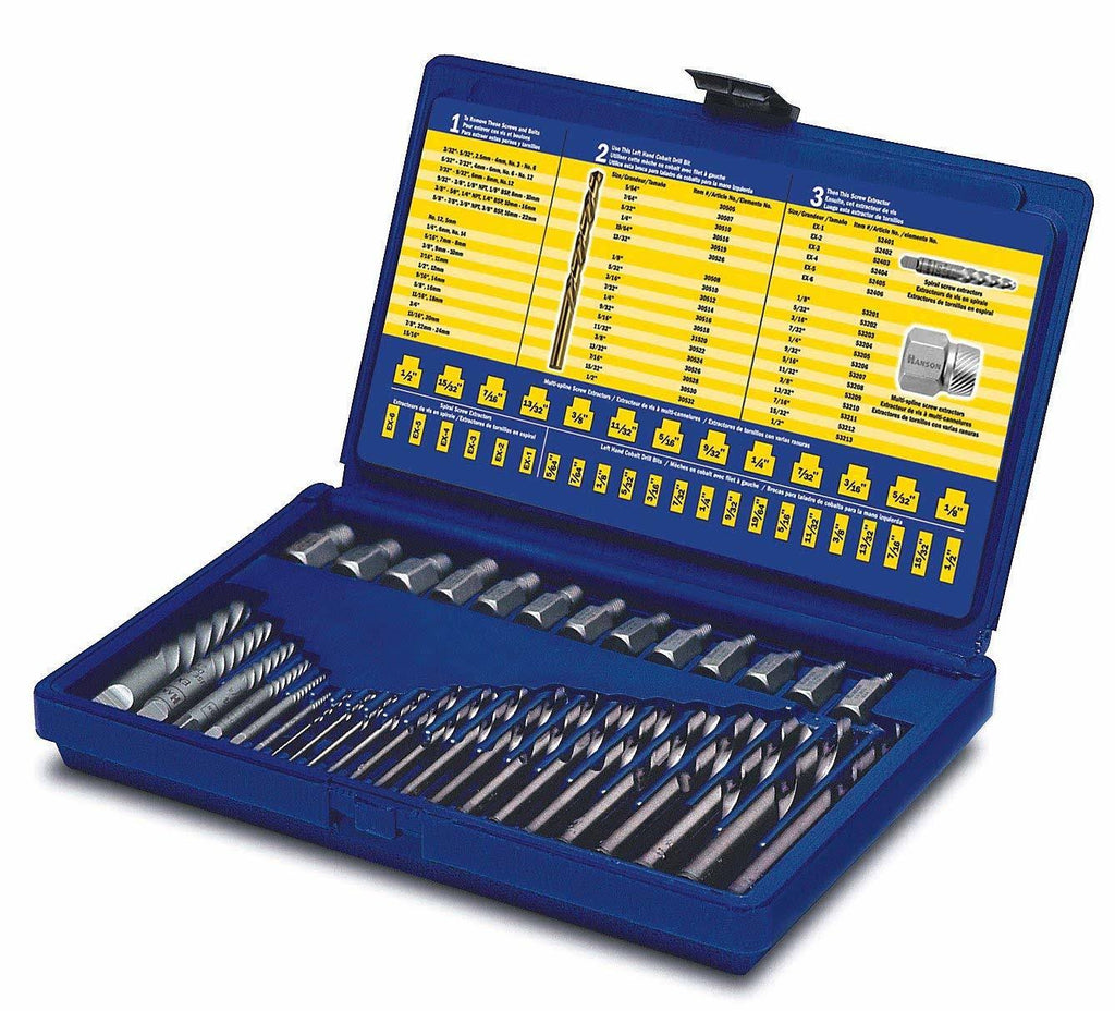 35-Piece Screw Extractor Drill Bit Set Y475178